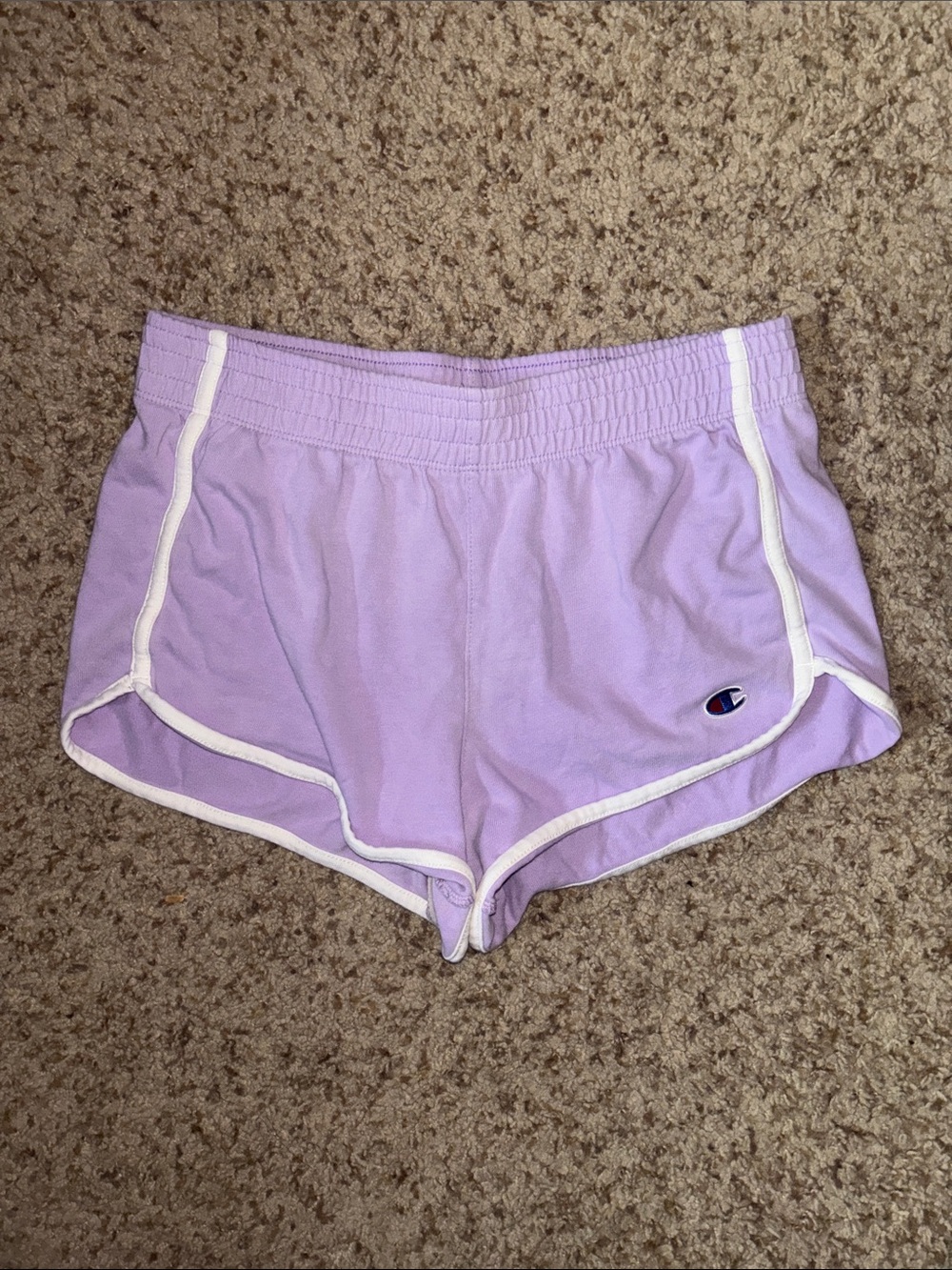 Champion Lavender Athletic Running Shorts with White Trim